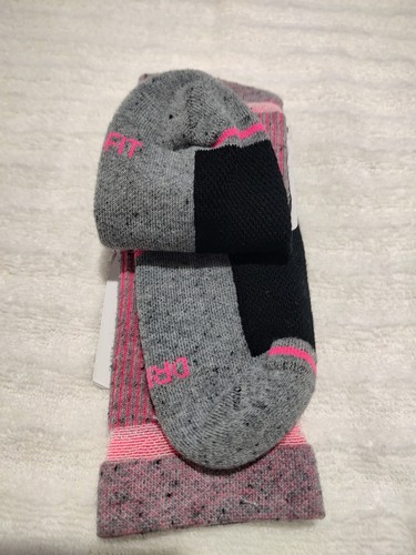 Nike Everyday Essential Crew Socks Pink / Black DM7822-639 YTH 3Y-5Y Women's 4-6 - Picture 3 of 7