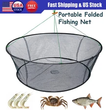 Foldable Fishing Landing Net Fish Catcher Network Crab Shrimp Mesh Trap for Kids