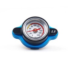 Car Thermostatic Gauge Radiator Cap Cover 0.9 bar Big Head Water Temp Meter Blue