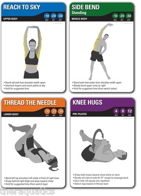 FITDECK Stretch 56 Instruction Cards Warm Up Reduce Injury Sports Exercise 01106