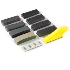80 PCS Micro Detail Sander Paper Set 3.5”x 1” Mini Hand Sanding Block Hook an...