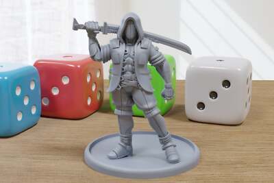 Cyber Street Ninja - 3D Printed Proxy Minifigures for Sci-fi / Cyberpunk Miniatu