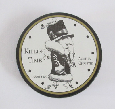 Agatha Christie Killing Time Round Tin Steven Cragg Vintage 90s