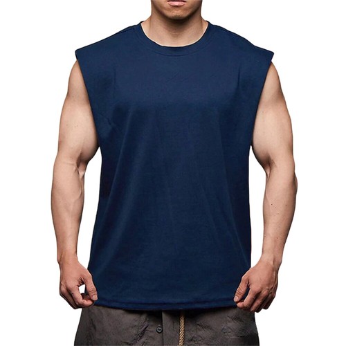 Mens Gym Sport Tank Vest Tops Sleeveless Bodybuilding Fitness Muscle Tee T-shirt - Picture 15 of 23