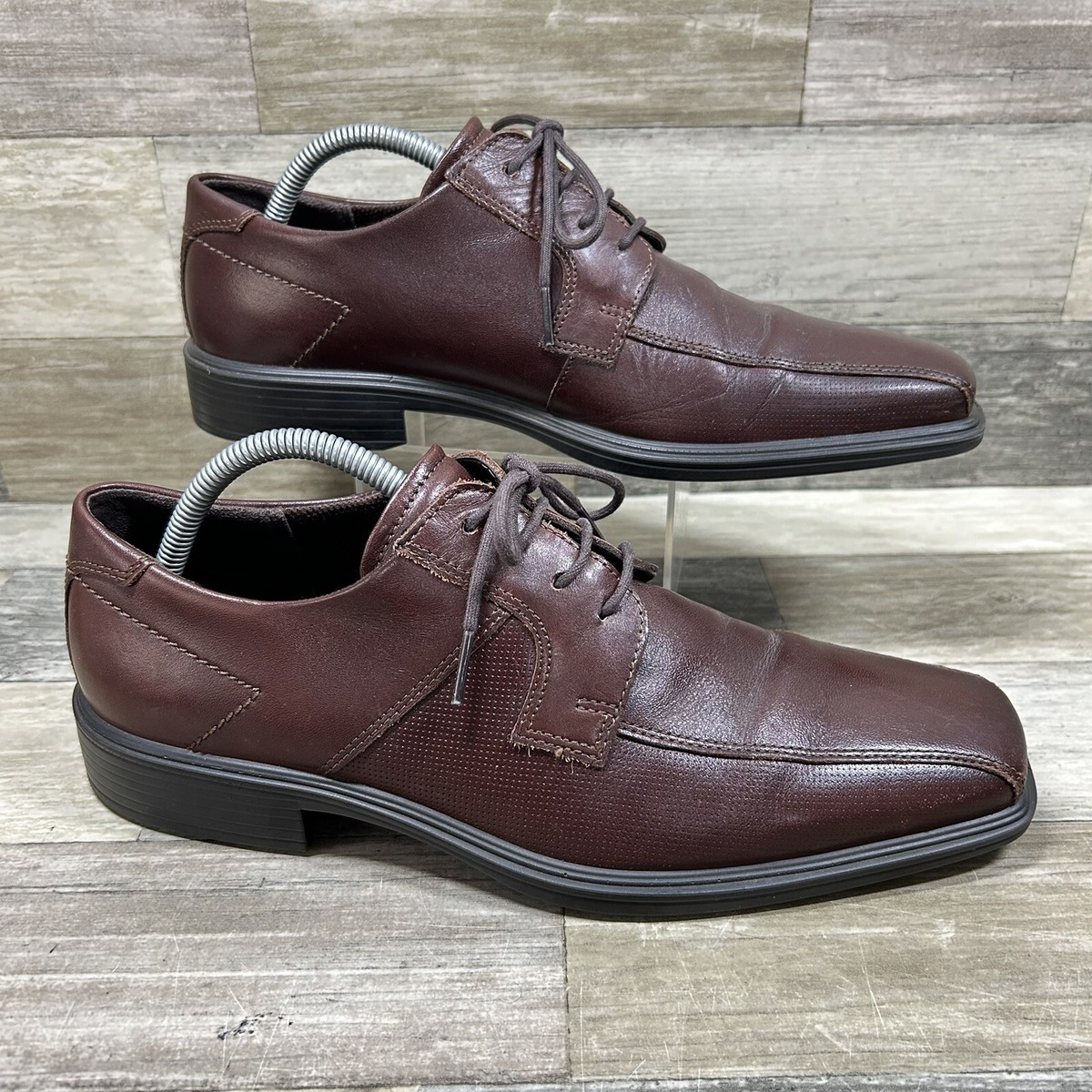 Ecco Helsinki Derby Oxford Shoes Men’s Brown Casual Lace Up Comfort  Dress