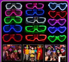 LOT New Glow in the Dark Glasses Light Up LED Glasses Party Favors Sunglasses