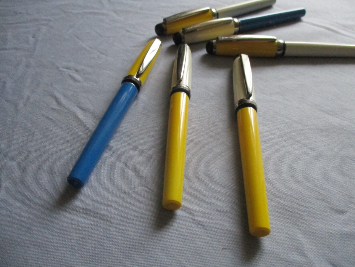Stylo Roller Borghini Gris Satiné - Avec Cartouche D'encre - Neuf De Stock (jamais Servi)