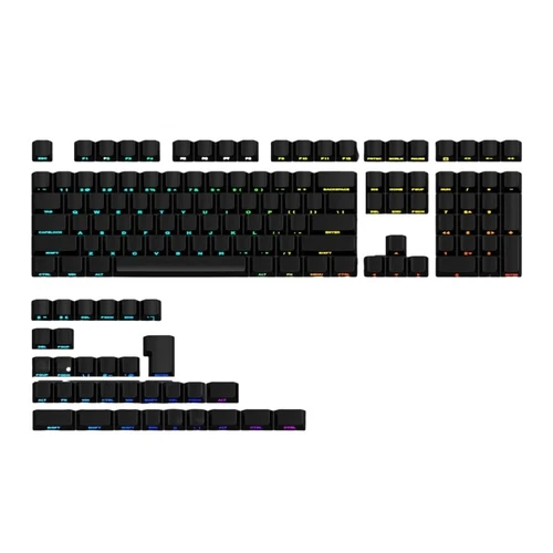 Double Shot PBT Keycaps With Side Printed Shine Through for Mechanial Keyboards