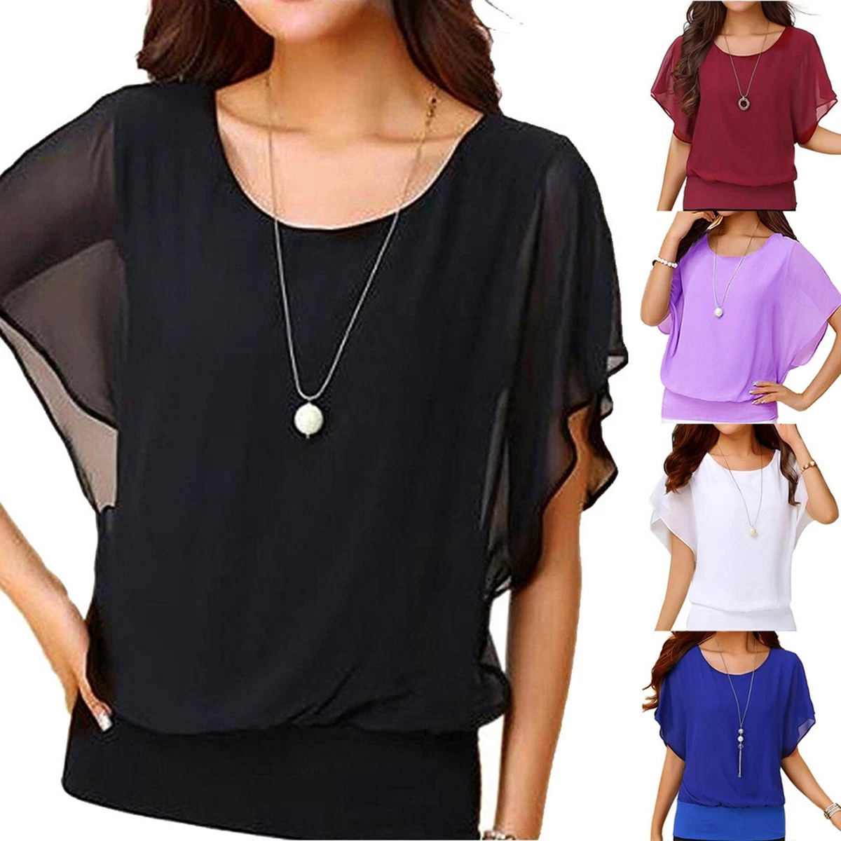 Casual clearance chiffon tops