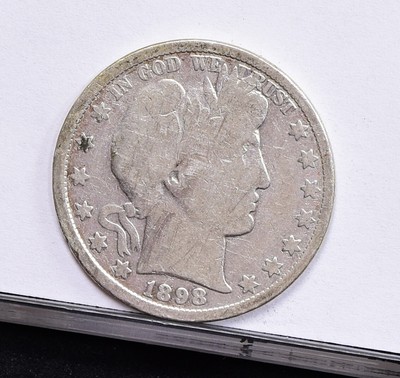 1898 Barber Half Dollar - Ch VG Details, Harsh Clean (#54441
