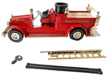 ERTL Die Cast 1926 Seagrave Fire Truck Bank with Key Unused 1991 USA 1/30 Iowa