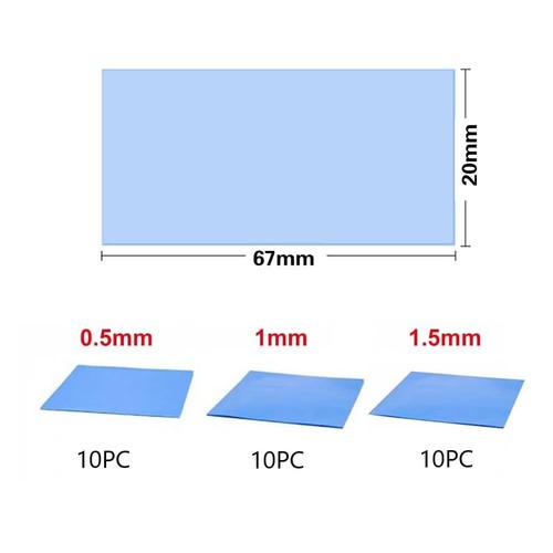 Thermal Pad 30 Stücke Wärmeleitende Silikonpads Silikon Thermal Pad Für CPU 6... - Afbeelding 2 van 7