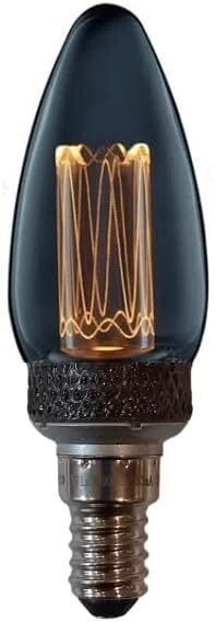 6 X LED SMOKED CANDLE LIGHT BULB SES WARM WHITE 2W CREATE MOOD LIGHTING - Image 2 of 4