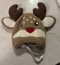 Puppy/Dog S/M Reindeer Costume Hat Knit Soft/Comfortable Pet  Elastic Strap