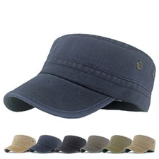 Men Classic Cotton Army Cadet Combat Hat Military Flat Sun Summer Baseball Cap