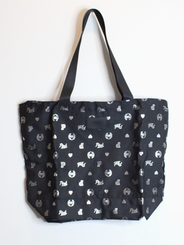 Victoria's Secret Black Friday Black & Silver Tote Bag NEW