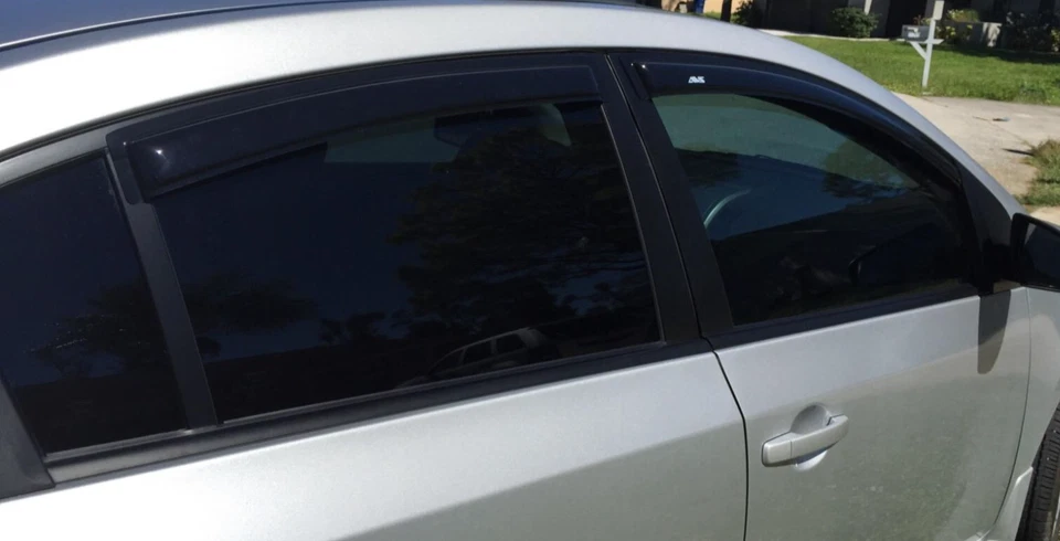 Protectores de lluvia contra humo AVS viseras de ventilación 3M cinta adhesiva para Nissan Sentra 2007-2012 sedán Foto 2 de 3