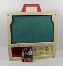 Vintage Fisher Price Toy 1972 School Days Desk Chalkboard DESK ONLY Plus Chalk