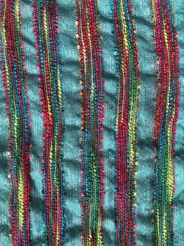 Target Scarf with Fringe Lightweight Striped Multicolor, Girls One Size Fits All - Picture 2 of 2