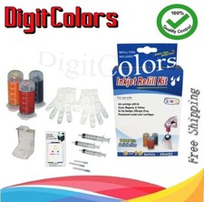 Ink cartridge refill Ink set Tri- Color for HP 65/65/667/662/65/67/901/300XL