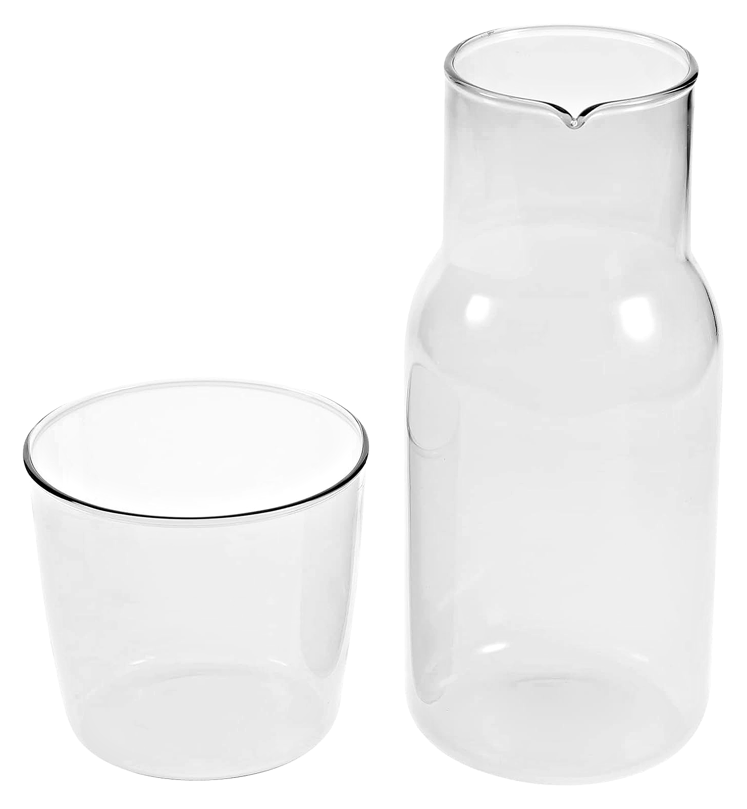 360ml Clear Drinking Glasses Water Pitcher and Cup Night Set