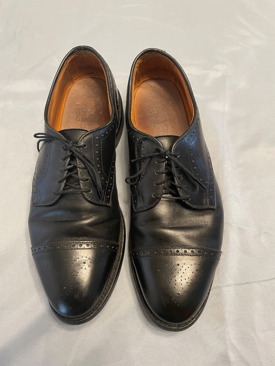 Allen Edmonds Colton Cap Toe Oxford 10.5 D Black Dress Shoes  display picture 1