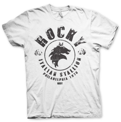 Rocky Balboa The Italian Stallion Philadelphia 1976 Männer Men T-Shirt Weiss
