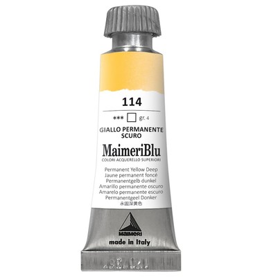 MaimeriBlu Superior Watercolor Paint 12ml-Permanent Yellow Deep 5A0029RT-1GD50