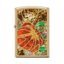 Zippo Lighter - Lotus Stained Glass Fusion - 853686