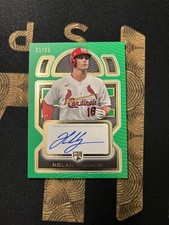 2023 Topps Definitive Nolan Gorman RC Rookie Auto Green #/25 Autograph