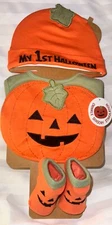 My First Halloween Set - 0 to 12 months - Hat, bib & socks for baby