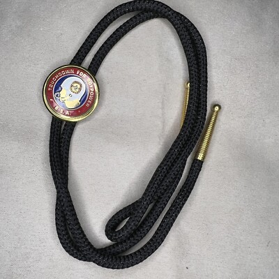 BSA Touchdown for Boy Power Man Power Bolo Tie Black String Gold Tips BT-199