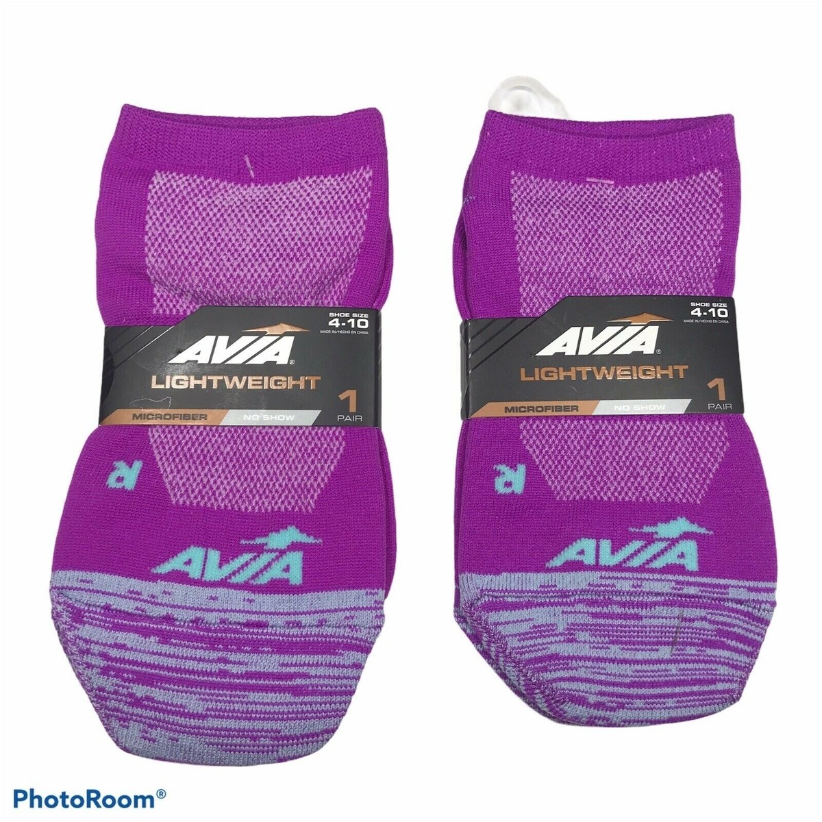 Pack Avia Women's Purple Shoe Size 4-10 Lightweight No Show