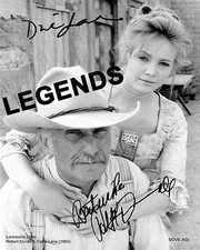 LONESOME DOVE  Robert Duval & Diane Lane Autographed Copy B & W  8x10 DOVE-X03