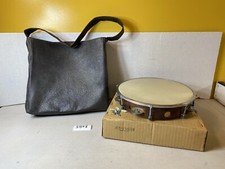 Vintage tambourine 2-P9039 percussion made in Japan with carrying bag 3B98