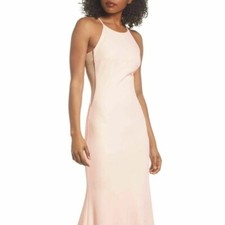 Lulus Side Contrast Pink Trumpet Gown Size XS