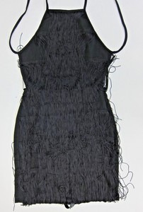 tassel detail halterneck bodycon dress