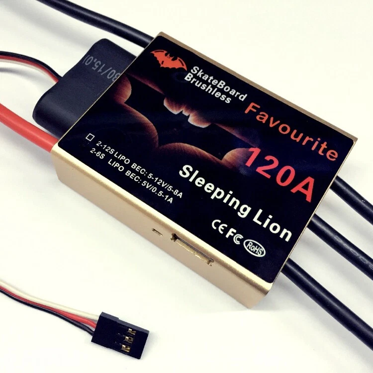 FVT 120A Brushless Sensored/Sensorless Car/Tank Electric Skateboard ESC 48V - Image 2 of 4