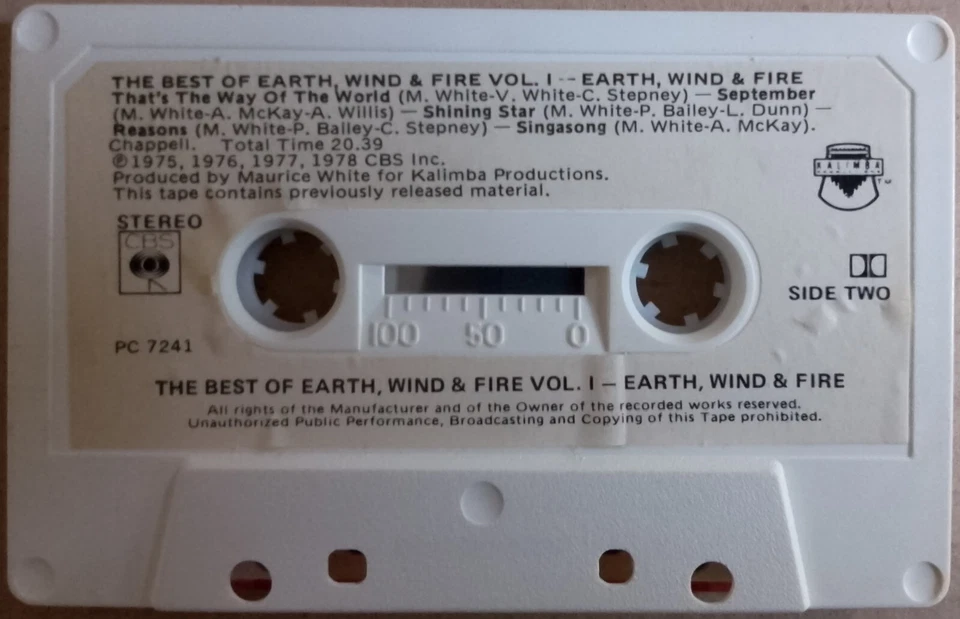 Best of Earth, Wind & Fire Vol. 1 CASSETTE CBS RSO 1978 Funk Motown Soul 1970s - Image 4 of 4