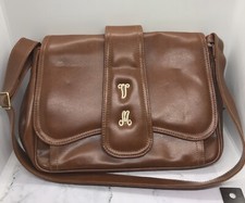 Vintage Brown Leather Shoulder Bag Purse