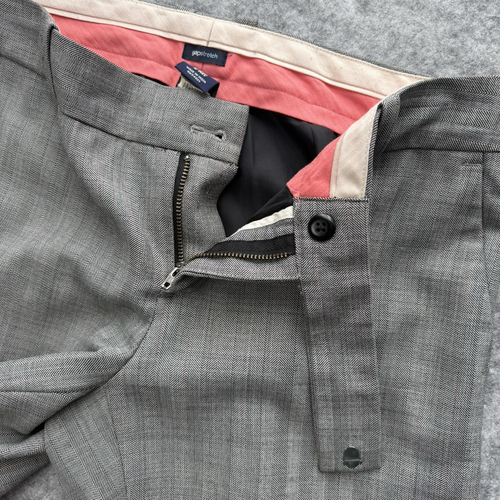 Y2K Vintage Gap Stretch dress pants size 2 grey patterned flare leg low rise - Picture 7 of 15
