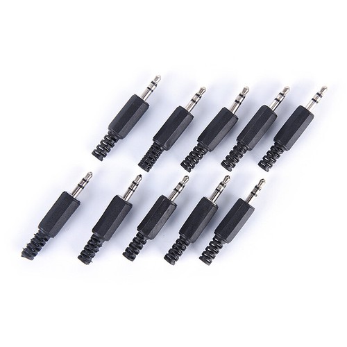 Bulk 3.5mm Audio Male Plug Jack Adapters - Stereo Headphone Connector (1-100 Pieces)