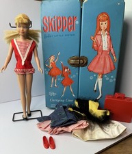 Vintage Skipper Barbie's Little Sister W/Carrying Case/Doll/Accessories READ