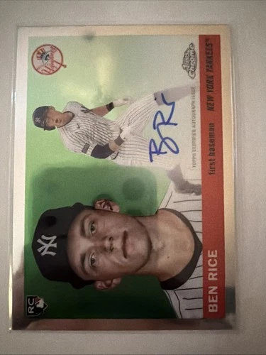 🔥Topps Chrome 2025 Platinum Ben Rice Rookie Auto CPA-BR New York Yankees MLB