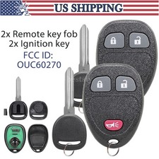 2 For 2008 2009 Saturn Vue Remote Car Key Fob Ouc60270 Transponder Key 46 Chip
