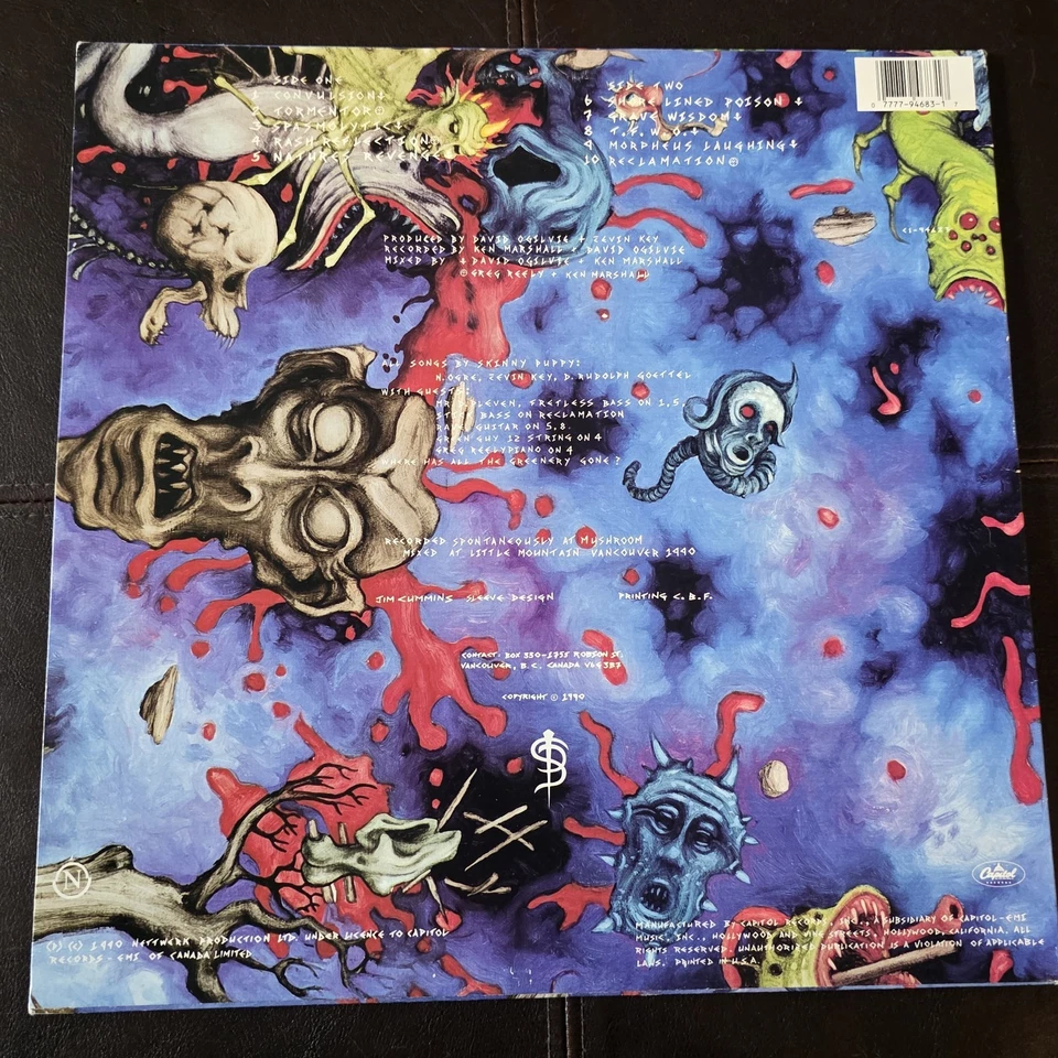 Skinny Puppy - Too dark Park LP Vinyl Record US First Pressing Capital VG+ - Image 2 of 4