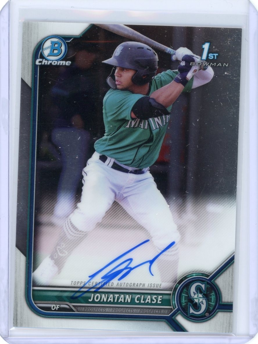 2022 Bowman Jonatan Clase Chrome Auto 1st Prospect #CPA-JCL Mariners