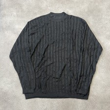 Turbulence Cosby Knit Jumper Mens XL Ribbed Chunky Knit Sweater, Black