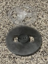 PLASTIC EMPTY TAKE-UP REEL 7 INCH Scotch Gray / Clear Lot Of 2