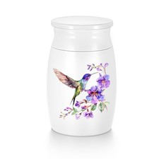 Small Hummingbird Mini Urn for Ashes 3" Tall Aluminium Keepsake Elegant